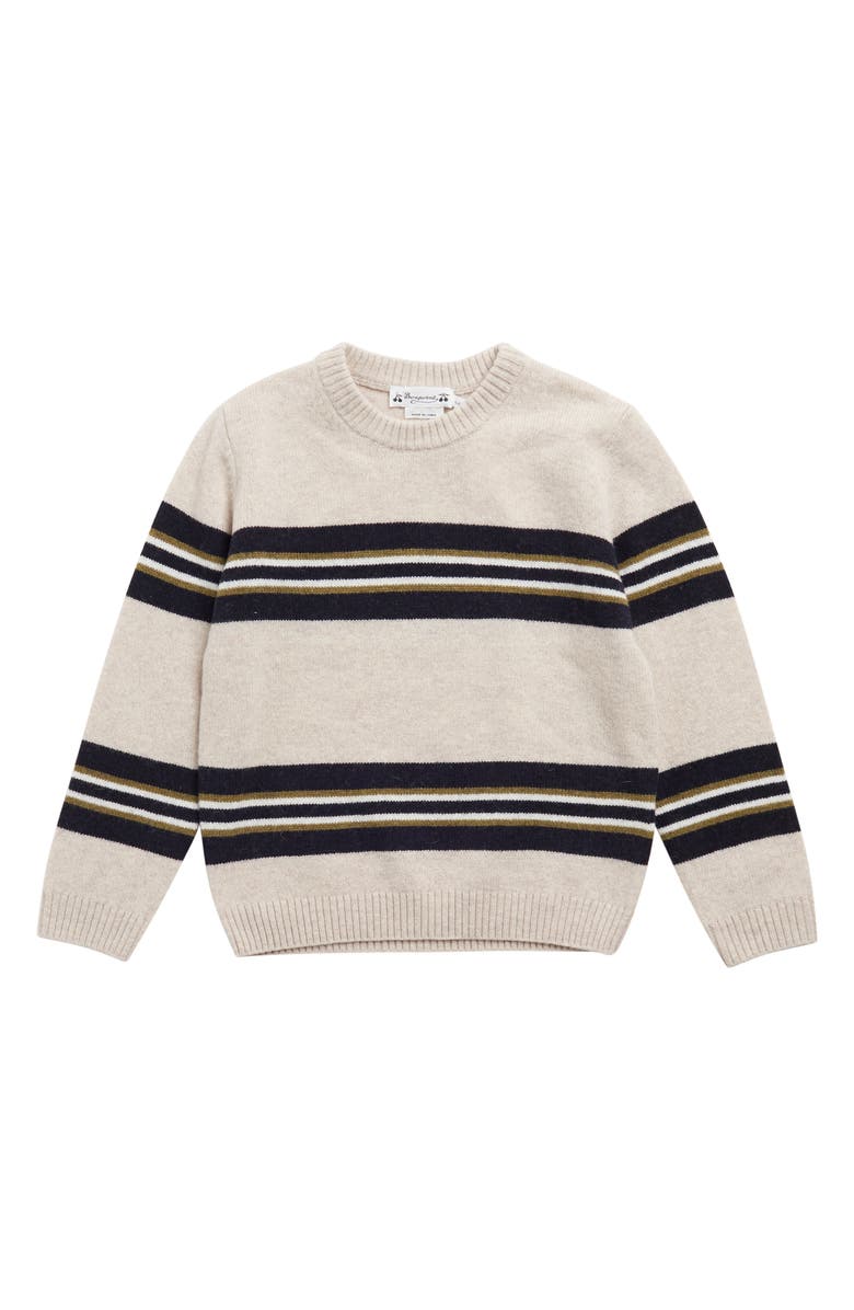 Bonpoint Kids' Stripe Wool Sweater, Main, color,