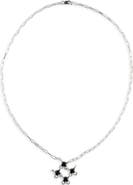 SHANA CAVE Mini Gem Fabric Pendant Necklace