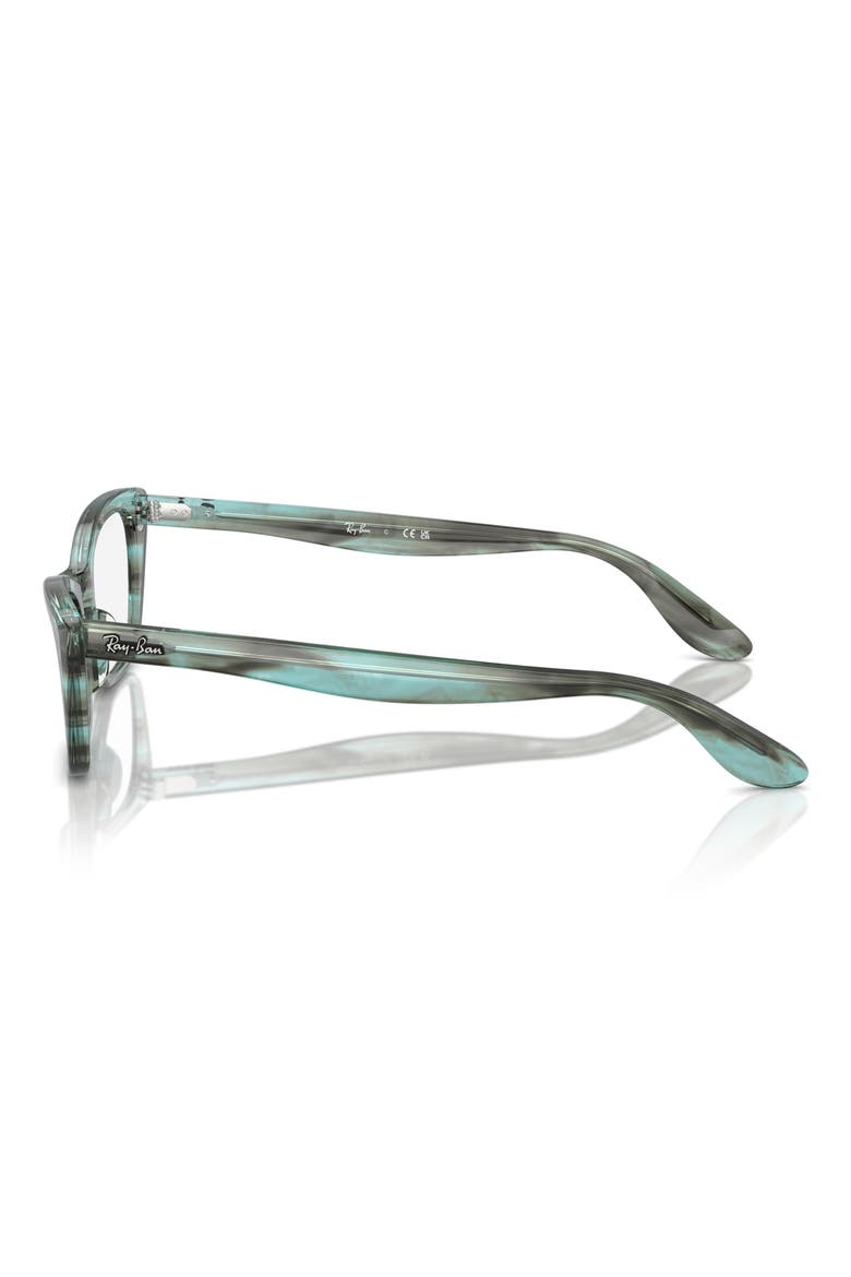 51mm Cat Eye Optical Glasses, Alternate, color, STRIPED GREEN