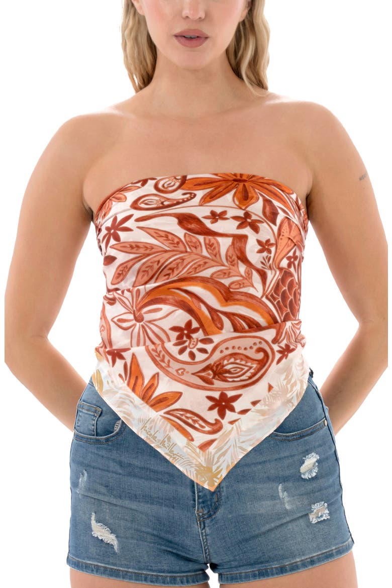 Paisley Square Scarf, Alternate, color, NATURAL