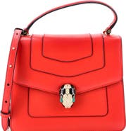 Pre-Owned Bvlgari Serpenti Forever Top Handle Bag Leather Small