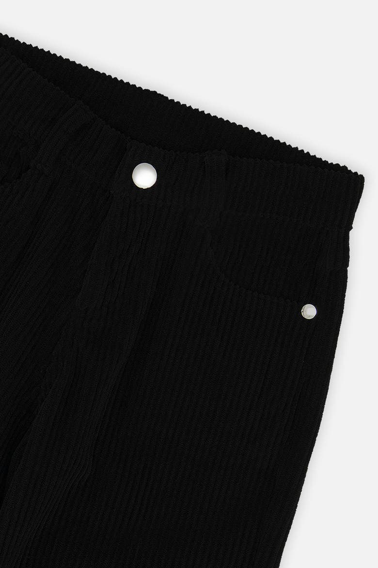 Stretch Corduroy Wide Leg Button Zip Pants, Alternate, color, Black