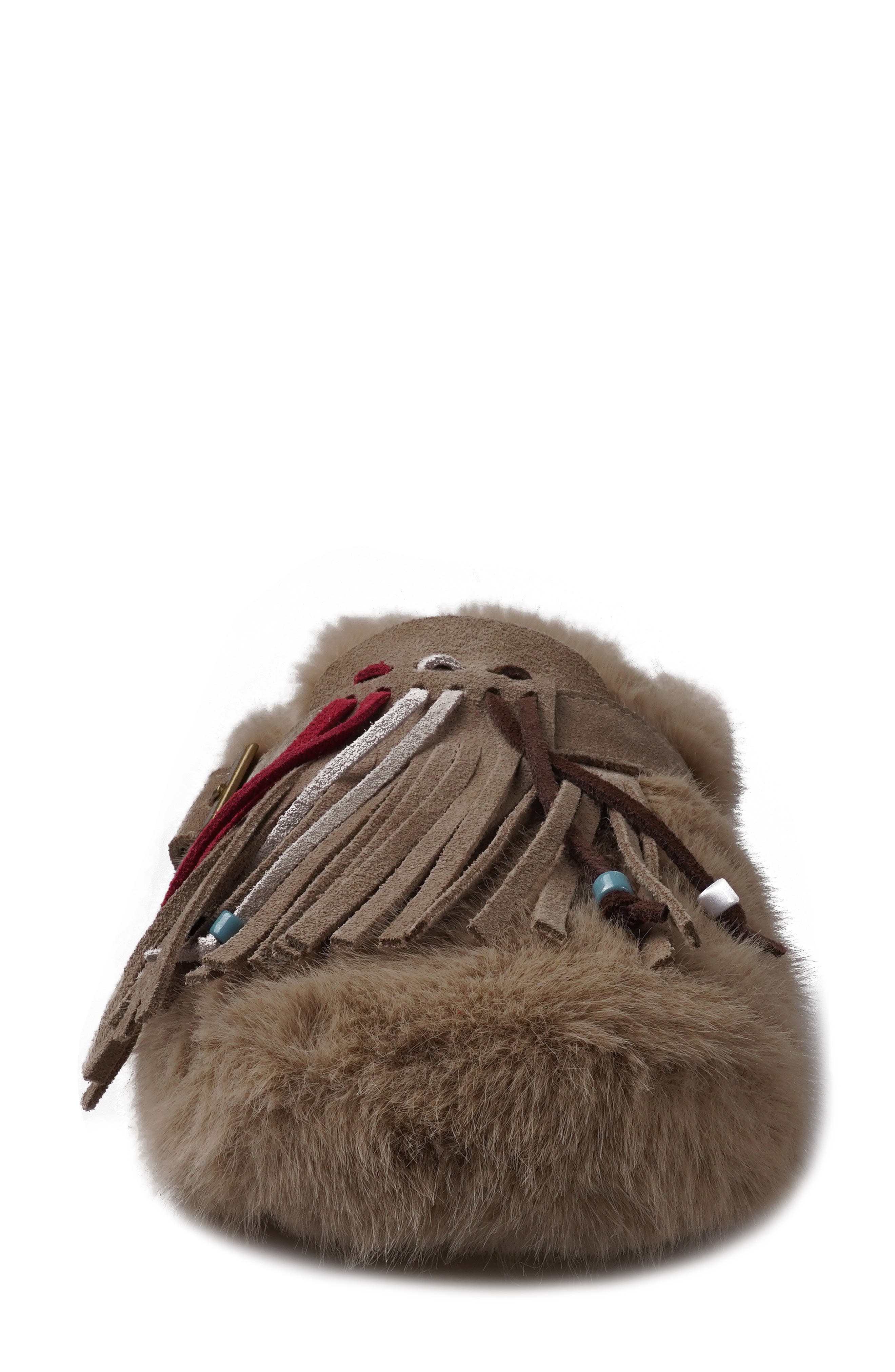 Preslyn Faux Fur Slipper, Alternate, color, NATURAL FAUX