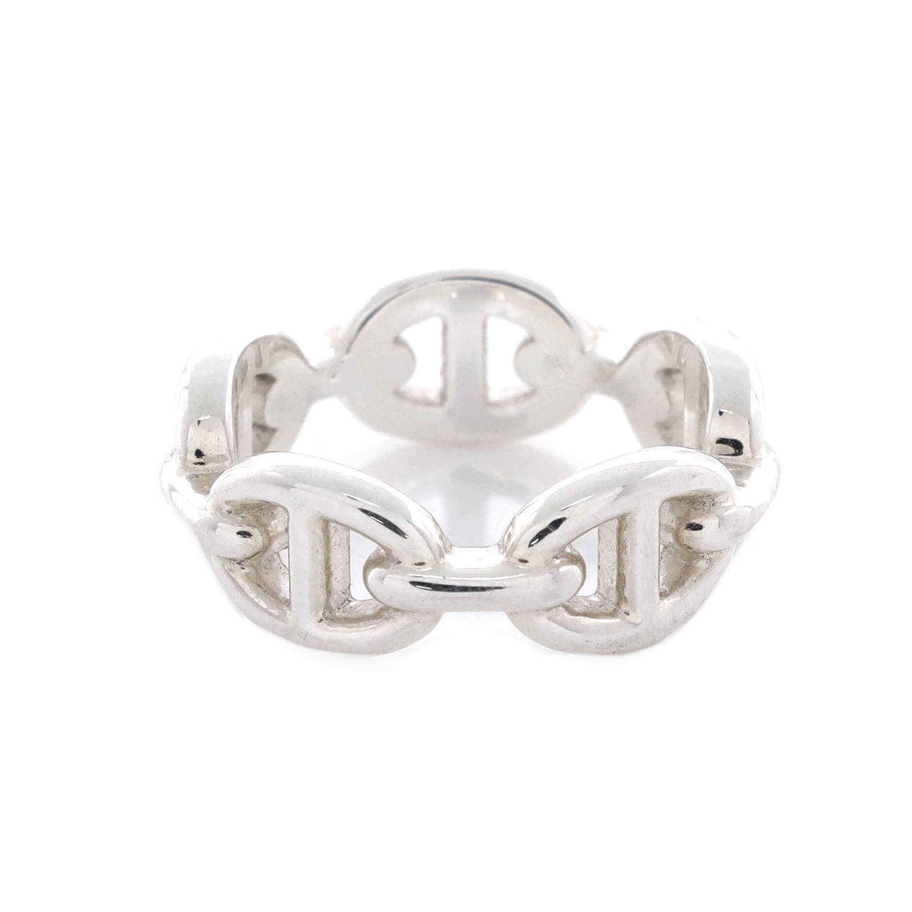 Chaine d'Ancre Enchainee Ring Sterling Silver Small, Alternate, color, Silver
