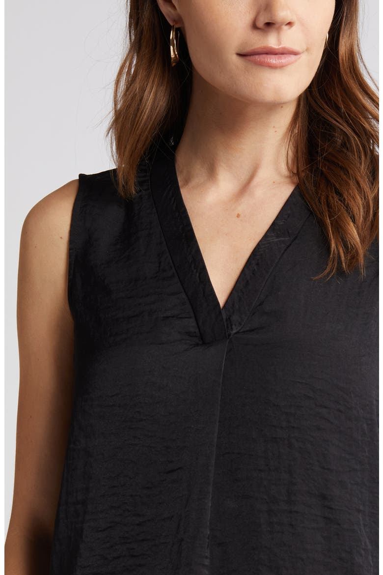 Rumpled Satin Blouse, Alternate, color, RICH BLACK