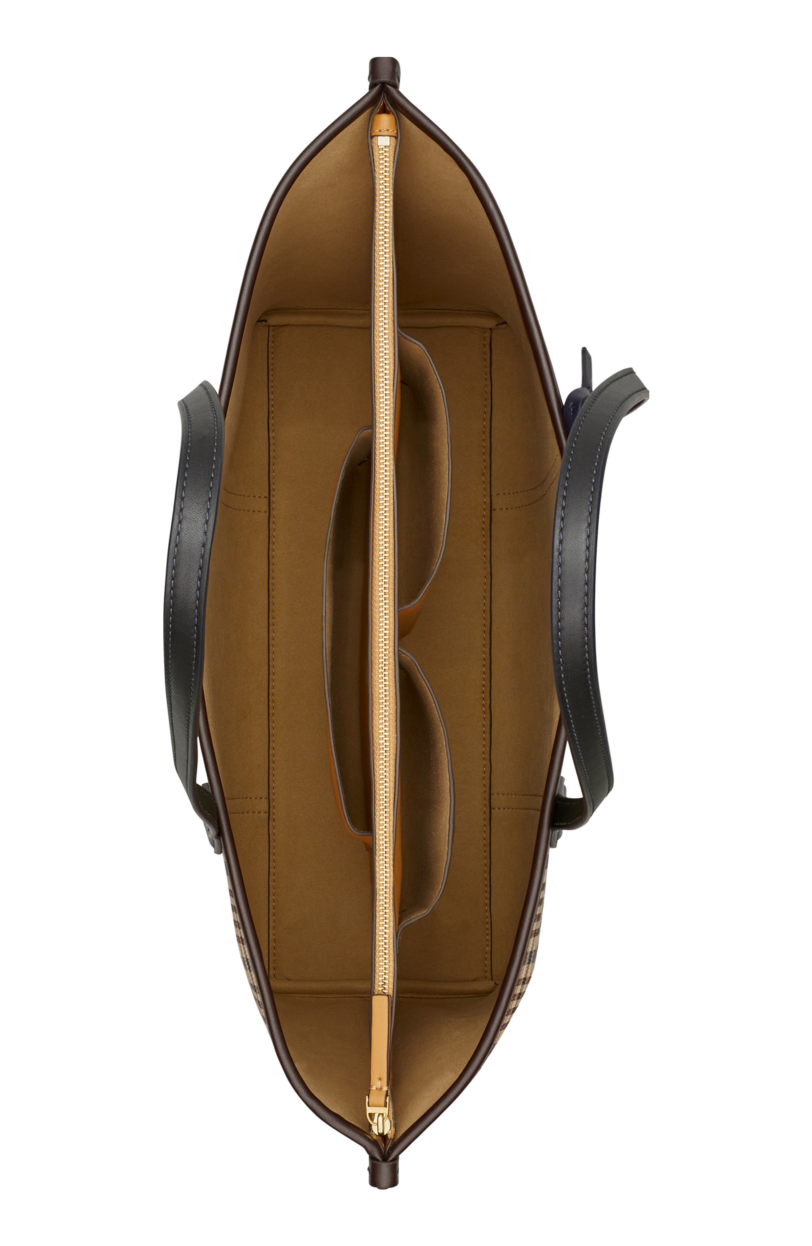 Tory Burch Perry Plaid Triple Compartment Tote, Alternate, color, 