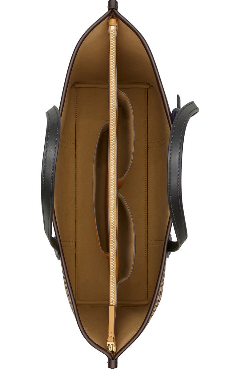 Tory Burch Perry Plaid Triple Compartment Tote, Alternate, color,