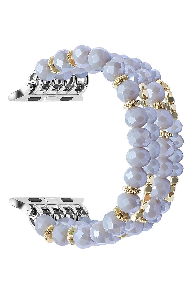 The Posh Tech Demi Purple Beaded Apple Watch<sup>®</sup> Watchband, Alternate, color, 