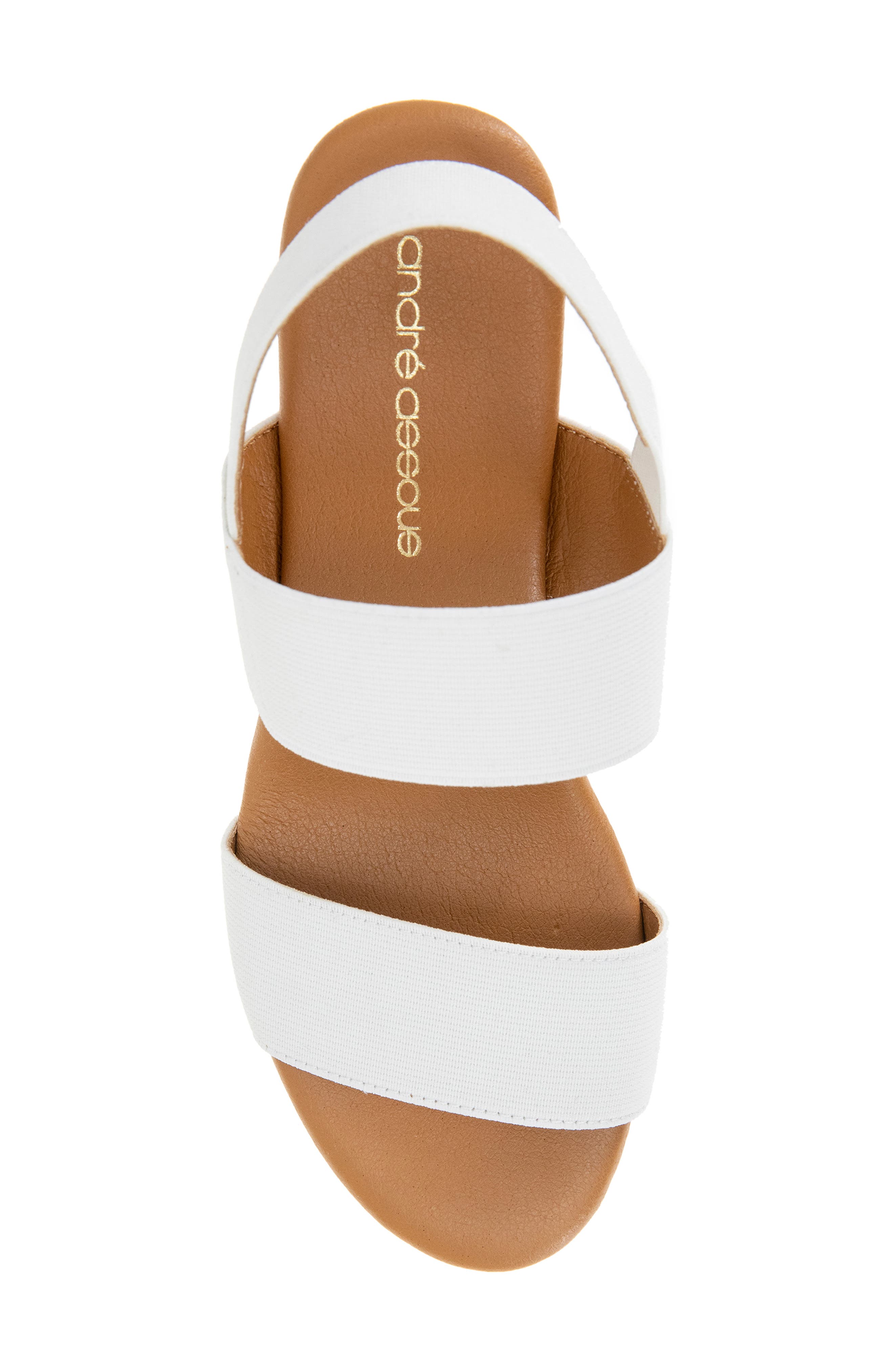 André Assous Nikola Slingback Wedge Sandal, Alternate, color, White