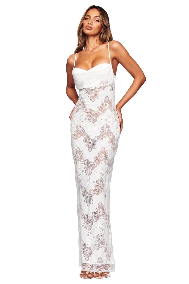 Leona Lace Maxi Dress, Alternate, color, OFF - WHITE