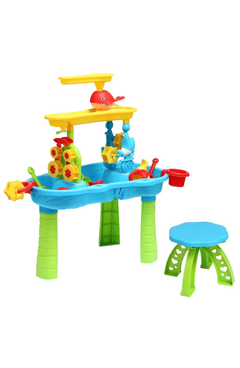 Trimate Toddler Sensory Sand and Water 3 Tier Table, Main, color, Multicolored