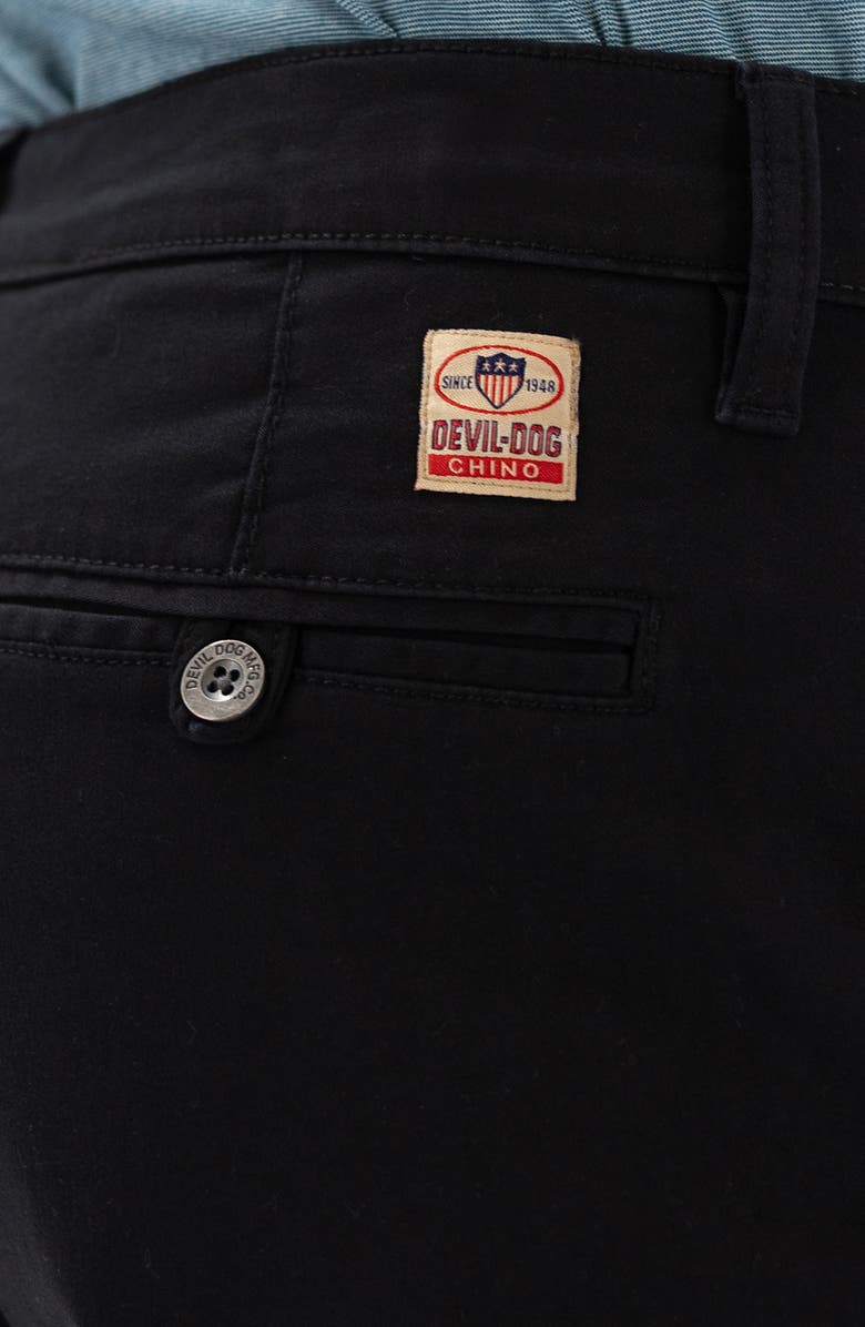 Devil-Dog Dungarees 7-Inch Performance Stretch Chino Shorts, Alternate, color, Black