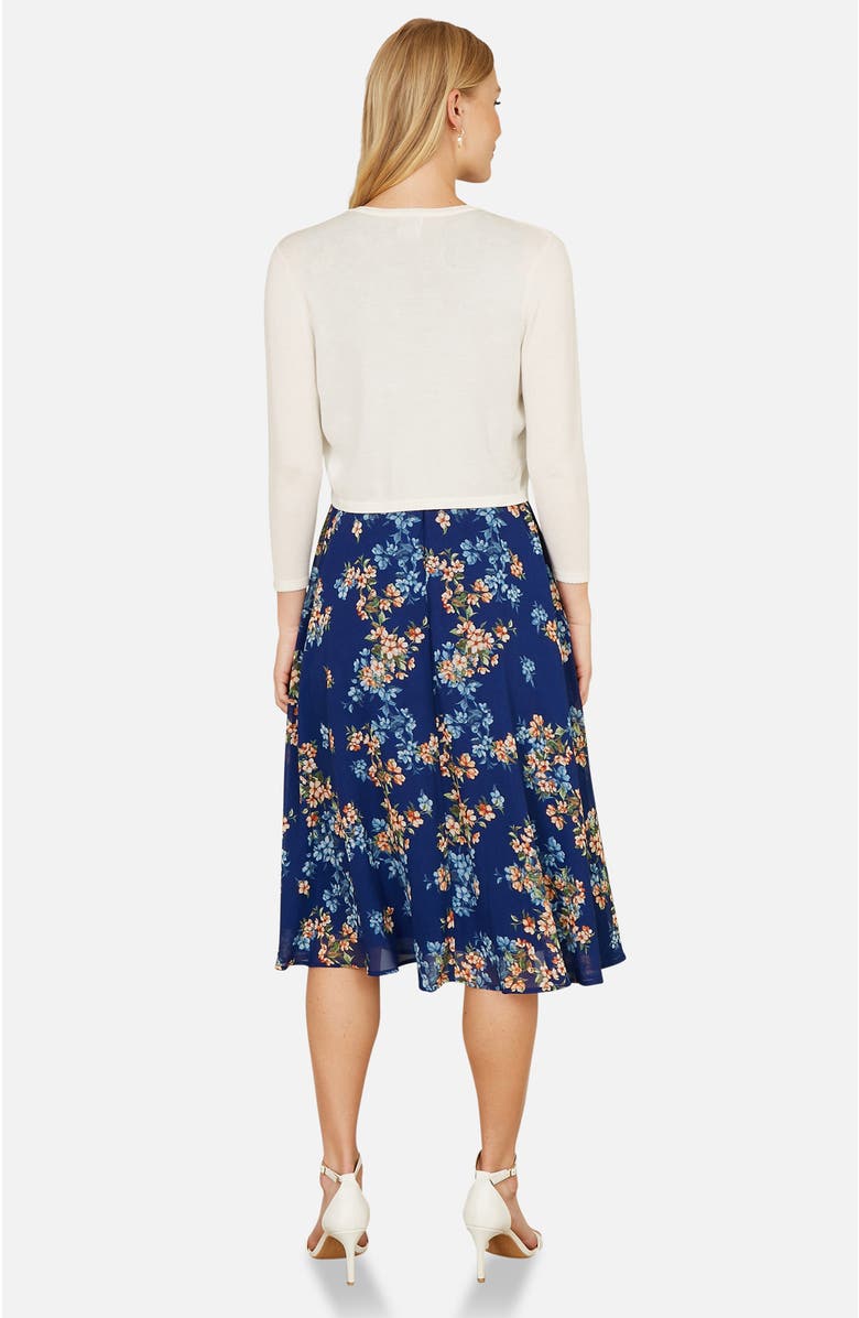 Yumi Diamante Button Cropped Cardigan, Alternate, color, Ivory