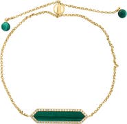 EFFY 14K Yellow Gold Diamond,Malachite Bracelet