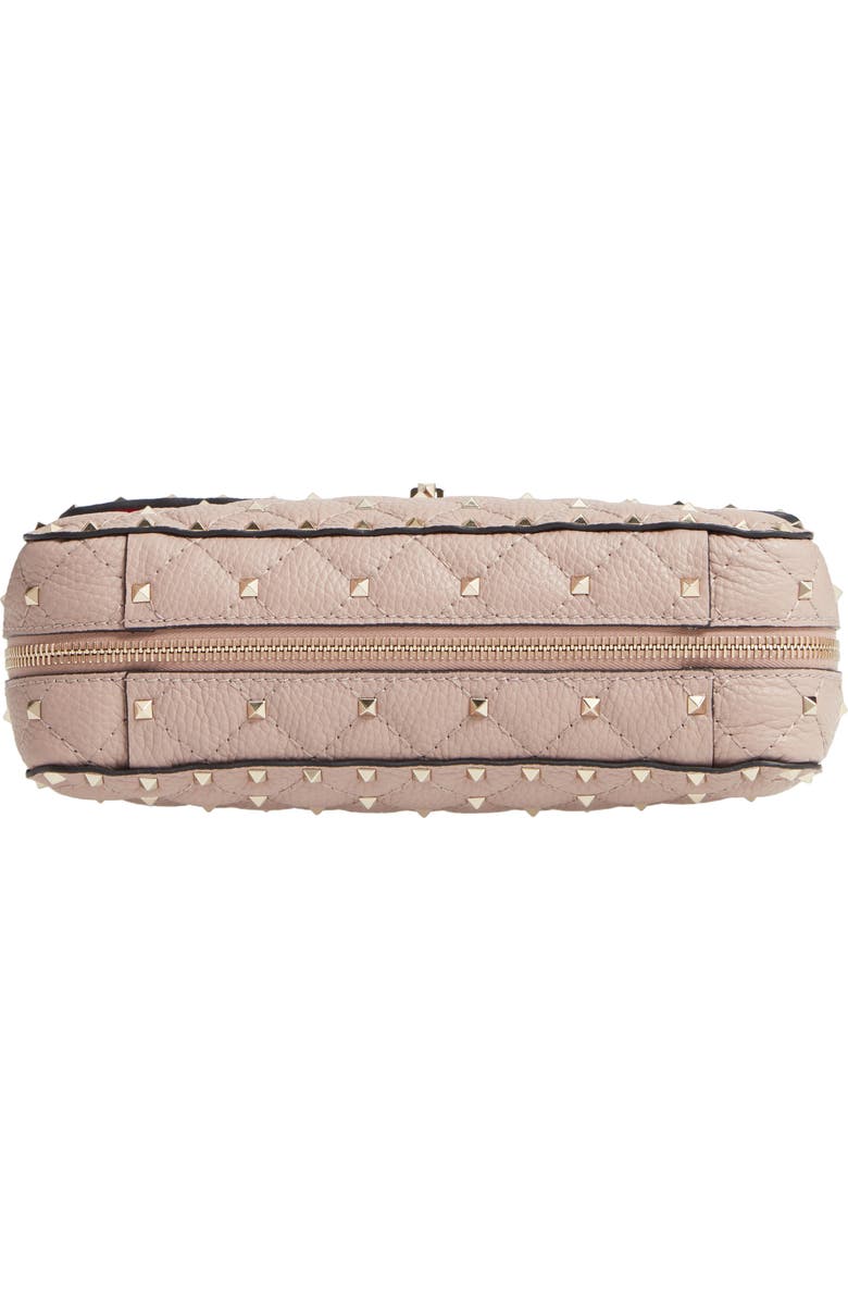 Valentino Garavani Spike Up Matelassé Calfskin Leather Shoulder Bag, Alternate, color,
