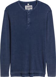 Schott NYC Stonewash Cotton Henley Sweater