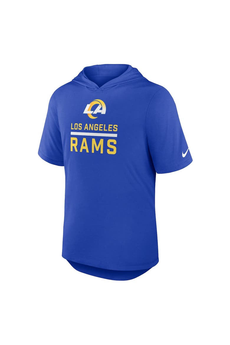 Men's Nike Royal Los Angeles Rams Lockup Tri-Blend Hoodie T-Shirt, Alternate, color, Royal