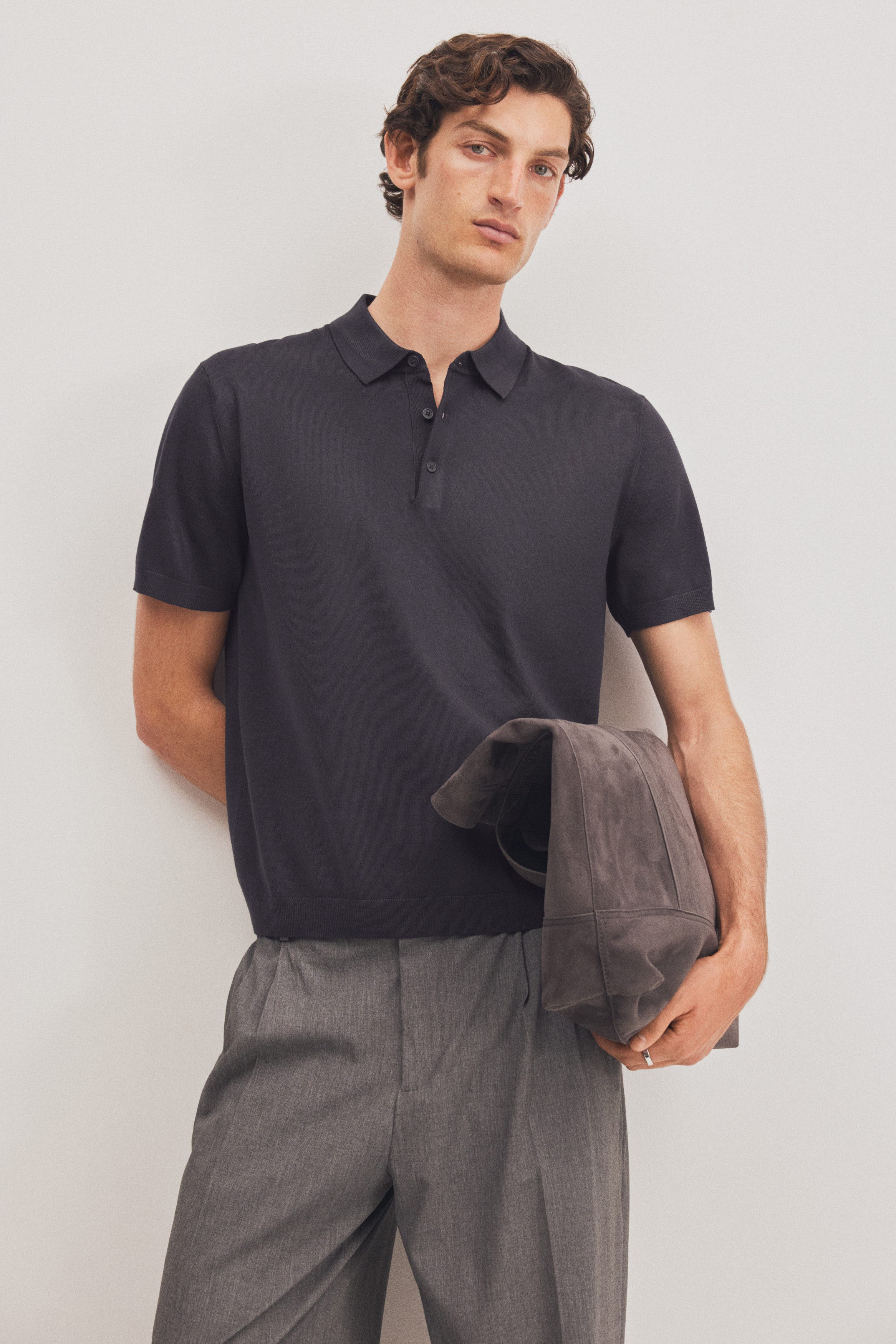 Regular Fit Fine-knit Polo Shirt - image 2