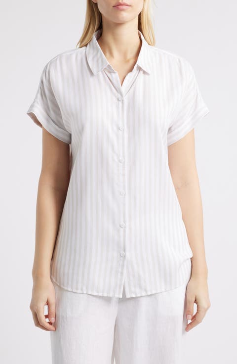 Kenzie Stripe Short Sleeve Button-Up Shirt