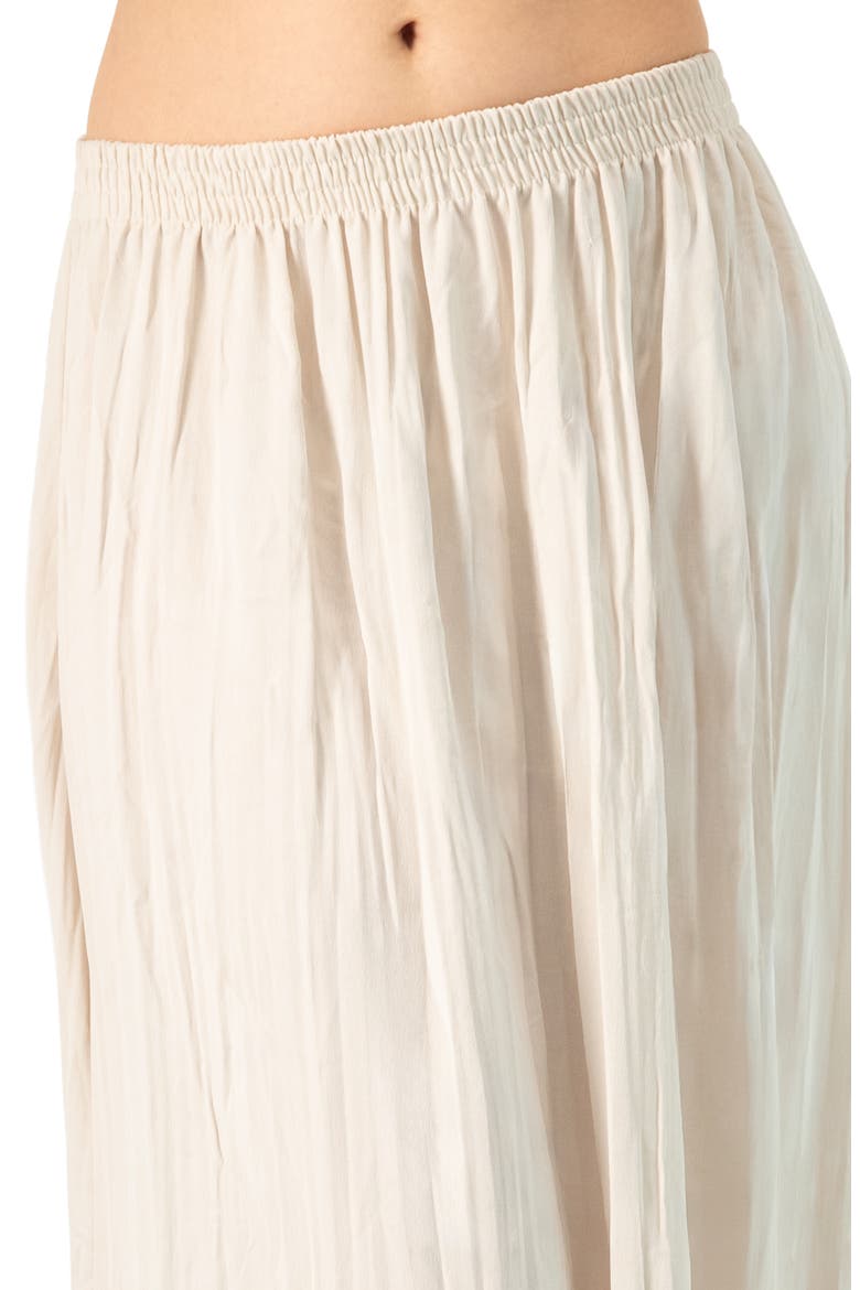Wide Midi Skirt with Side Slit, Alternate, color, Ivory