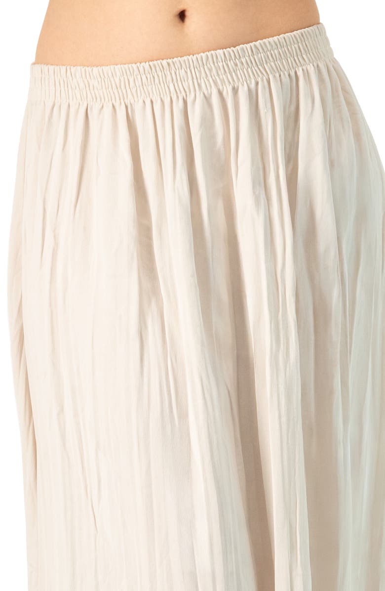 IVONNE Wide Midi Skirt with Side Slit, Alternate, color, Ivory