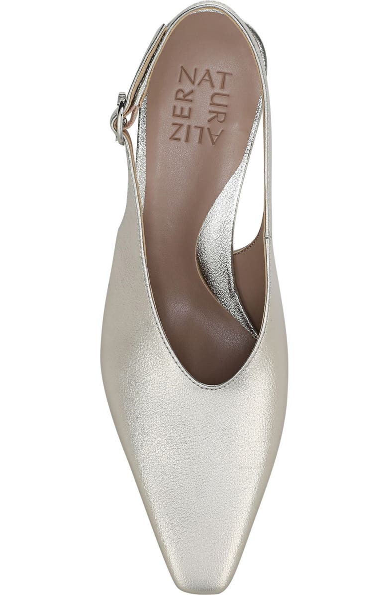 Naturalizer Embry Slingback Pump, Alternate, color, Silver Sand Faux Leather