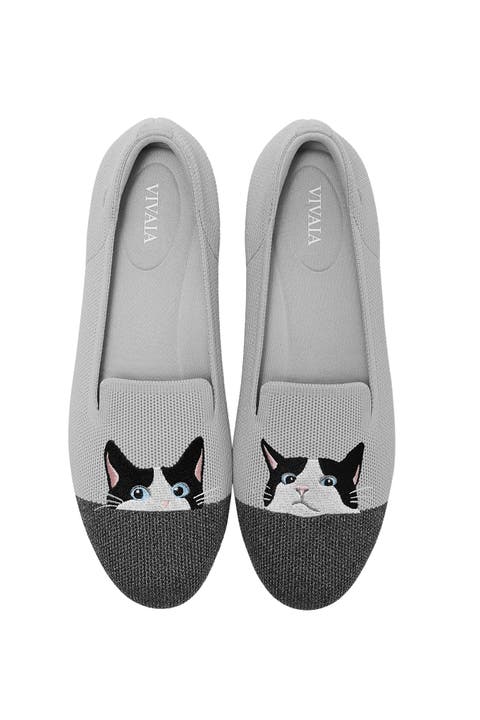 Audrey Round-Toe Embroidered Loafers