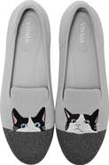 VIVAIA Audrey Round-Toe Embroidered Loafers