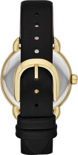 lilly avenue leather strap watch, 34mm