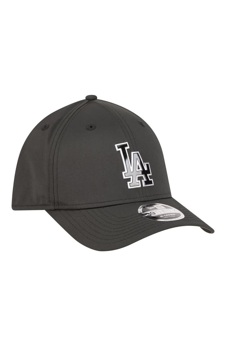 New Era Men's New Era Black Los Angeles Dodgers Metallic 39THIRTY M-Crown Flex Hat, Alternate, color, Black