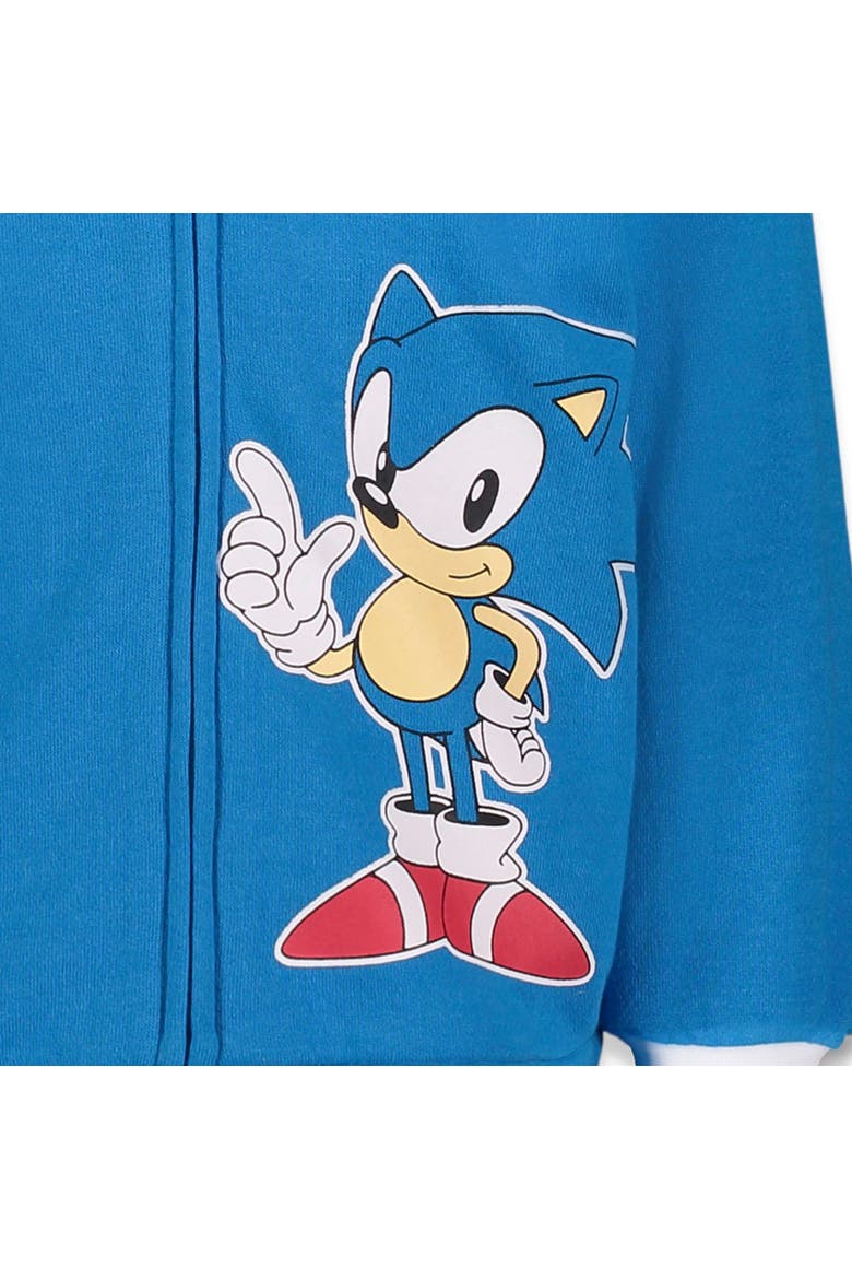 Sonic the Hedgehog Boys' Fleece Zip-Up Hoodie, Alternate, color, Sonic Blue