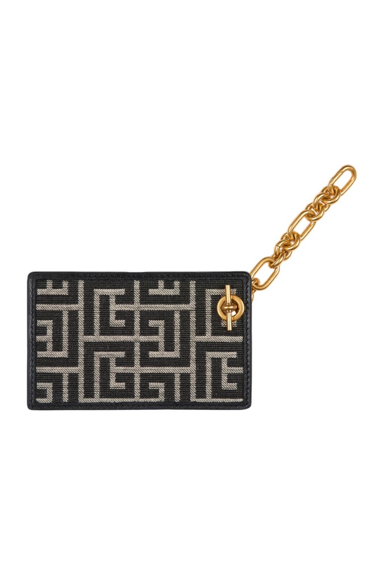 Pulse card holder in Monogram jacquard, Alternate, color, black