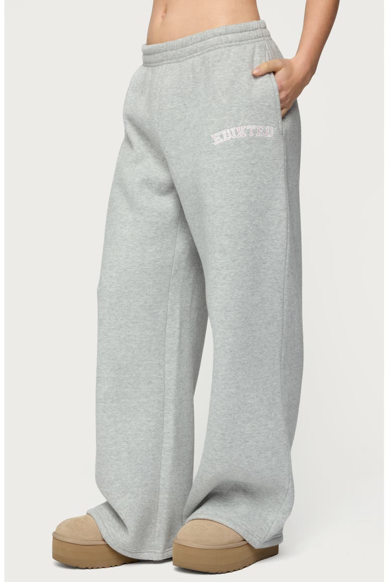 Lover Wide Leg Sweatpants, Alternate, color, GRAY-MELANGE
