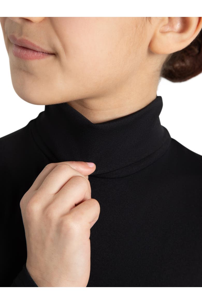 Long Sleeve Turtleneck Leotard w/ Snaps, Alternate, color, Black