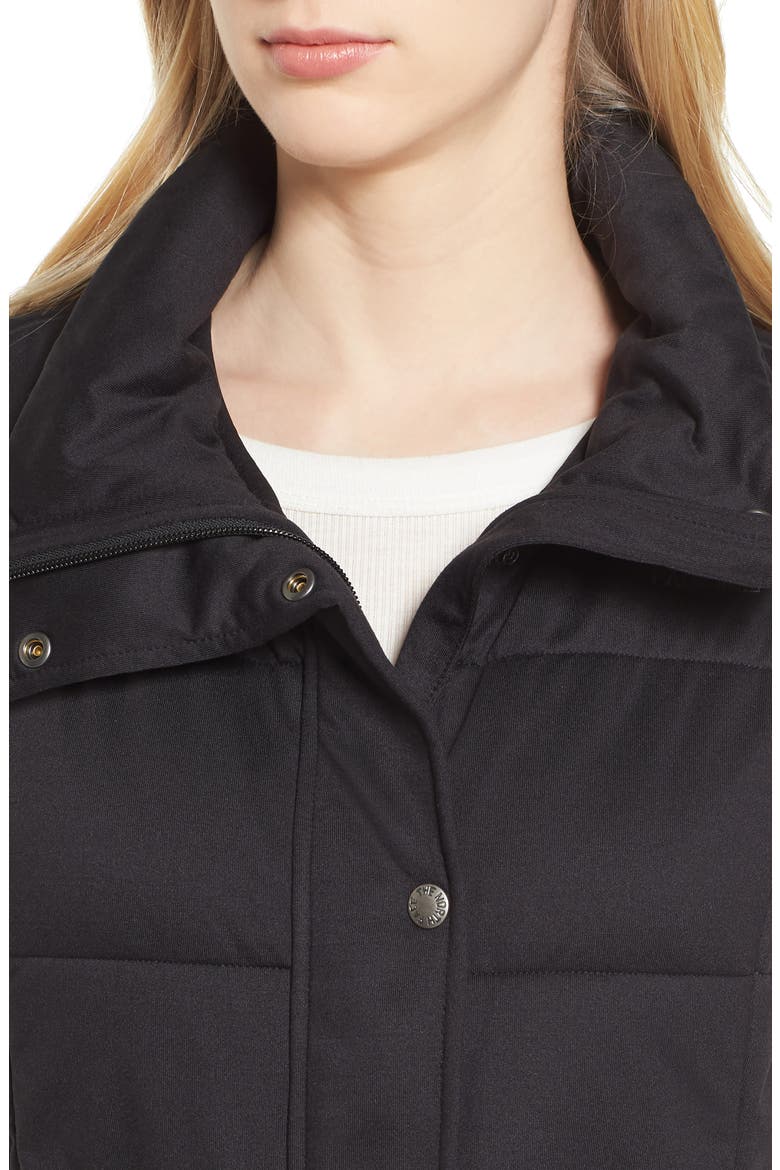 'Pseudio' Quilted Vest, Alternate, color, BLACK