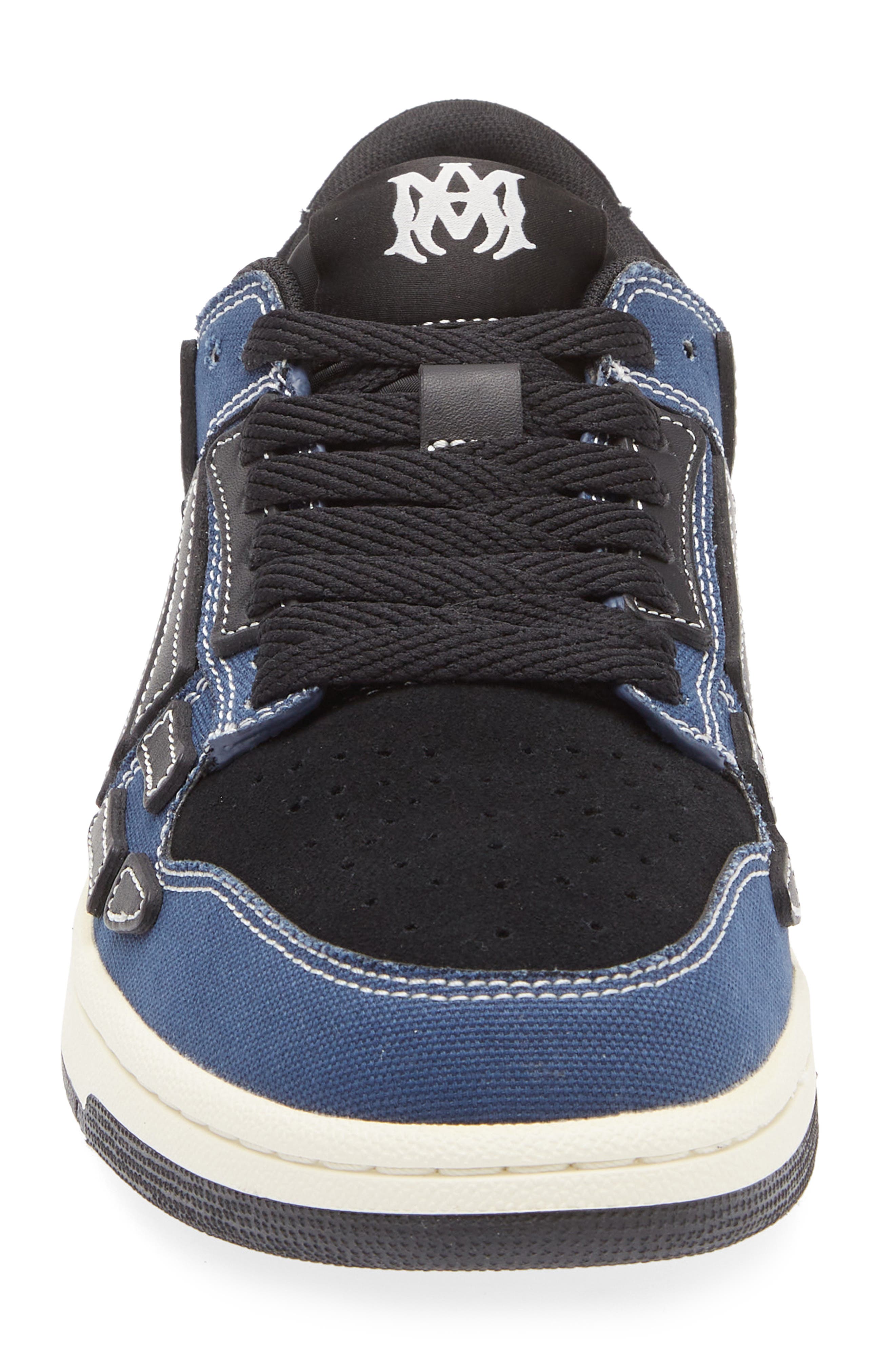 AMIRI Skeleton Low Top Sneaker, Alternate, color, Navy