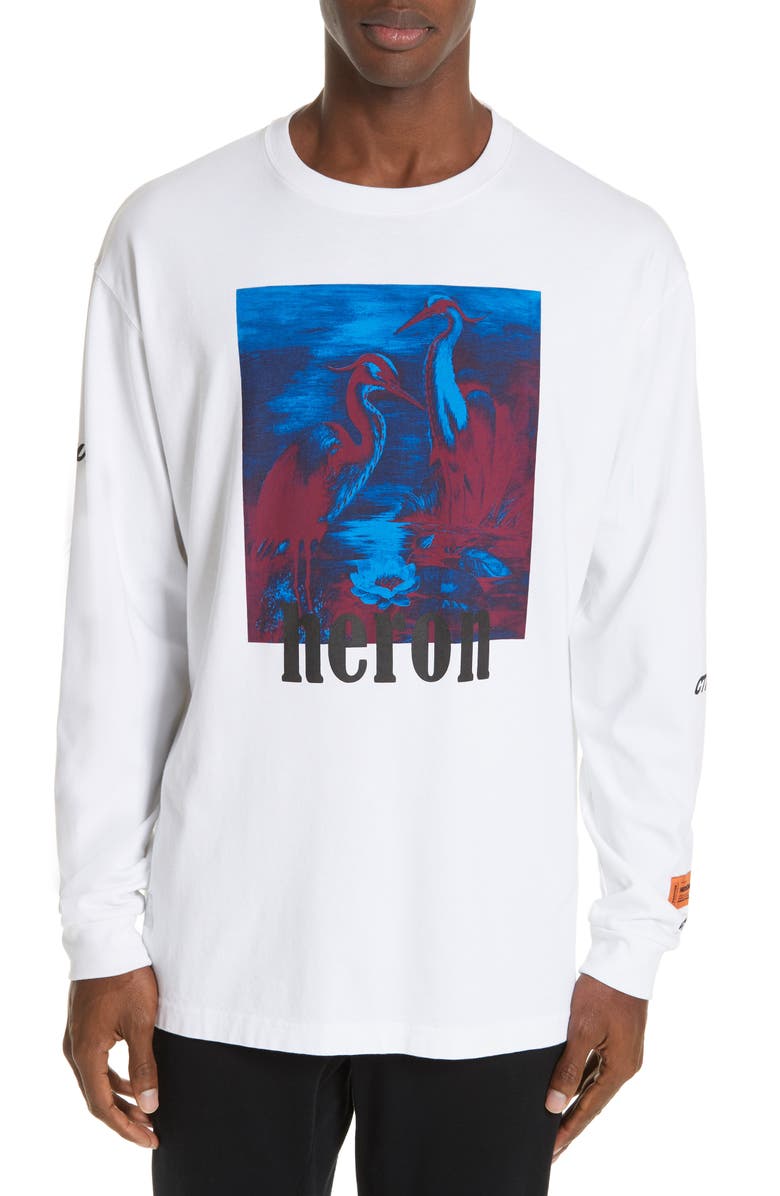 Heron Preston Graphic Long Sleeve T-Shirt, Main, color, 