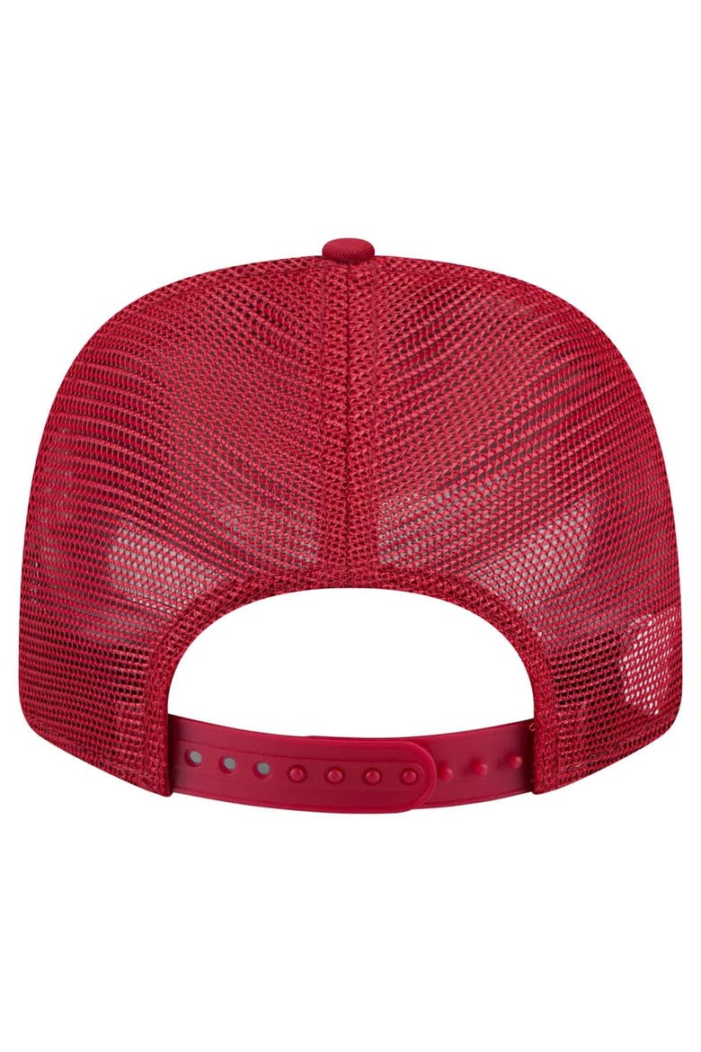 Men's New Era Crimson Indiana Hoosiers Primary 9SEVENTY Trucker Stretch-Snap Hat, Alternate, color, Crimson