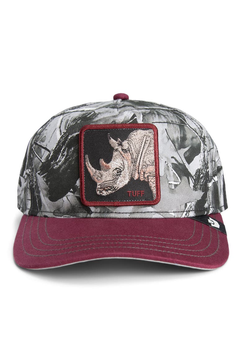 Tuff Camo Embroidered Patch Baseball Cap, Main, color, CAMOUFLAGE / DESIRE