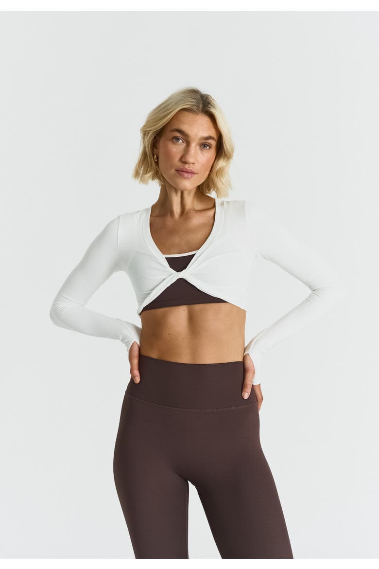 Soft Cotton Twist Top, Main, color, Off White