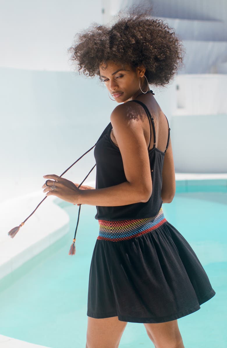 Soluna Sunset Smocked Cover-Up Romper, Alternate, color, 