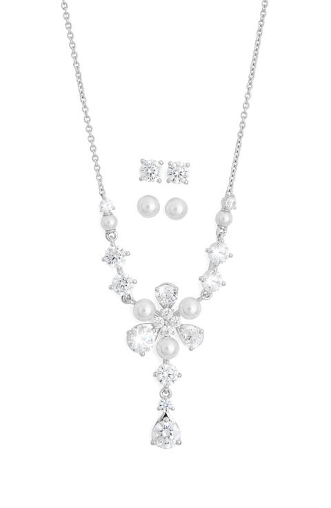 Pendant Necklace & Stud Earrings Set