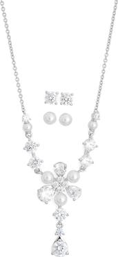 Nadri Pendant Necklace & Stud Earrings Set