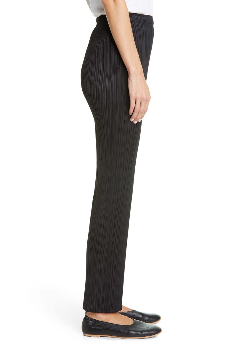 Pleated Ankle Pants, Alternate, color, BLACK