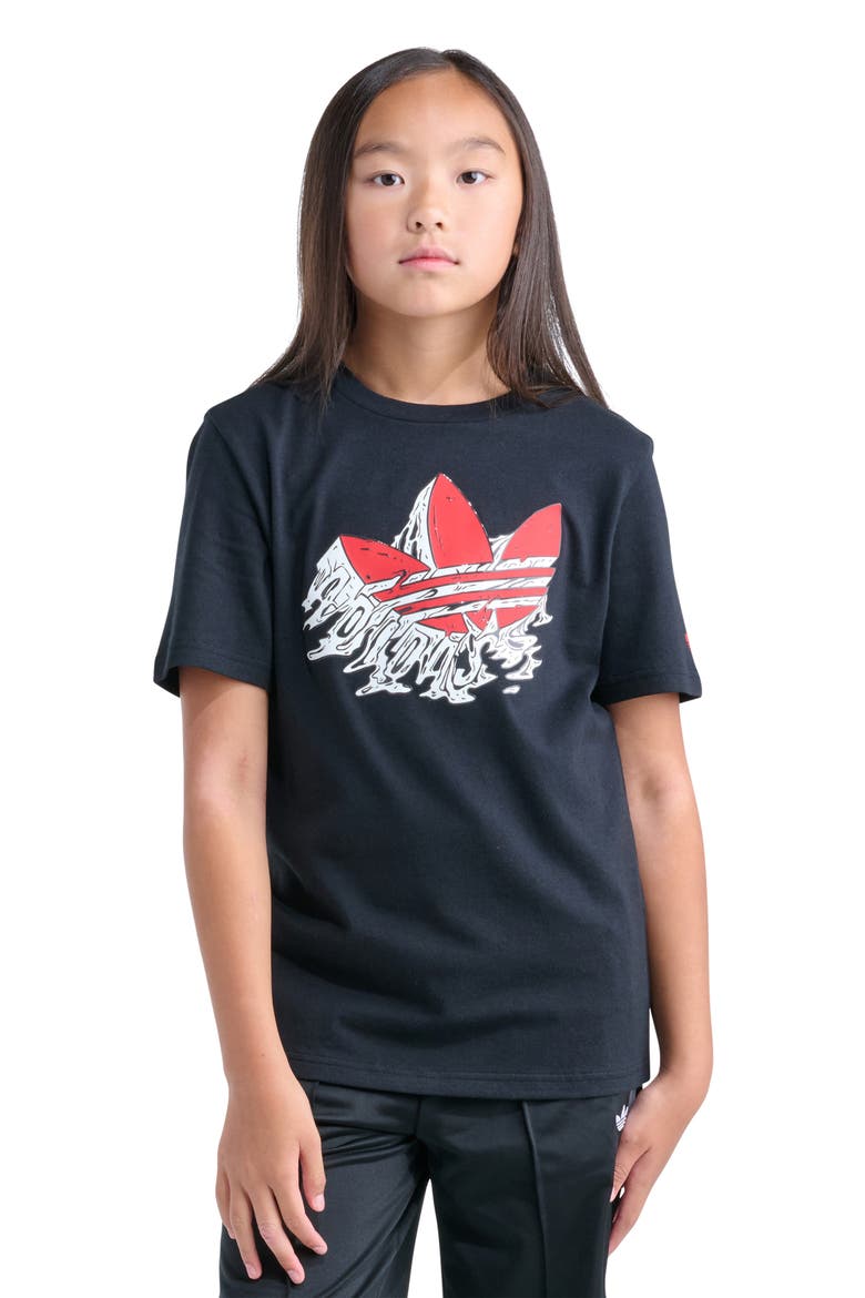 Kids' Gum Logo Cotton Graphic T-Shirt, Main, color, BLACK