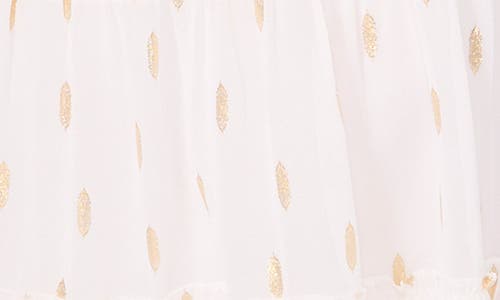 Halogen ® Print Smocked Mock Neck Tiered Maxi Dress In New Ivory