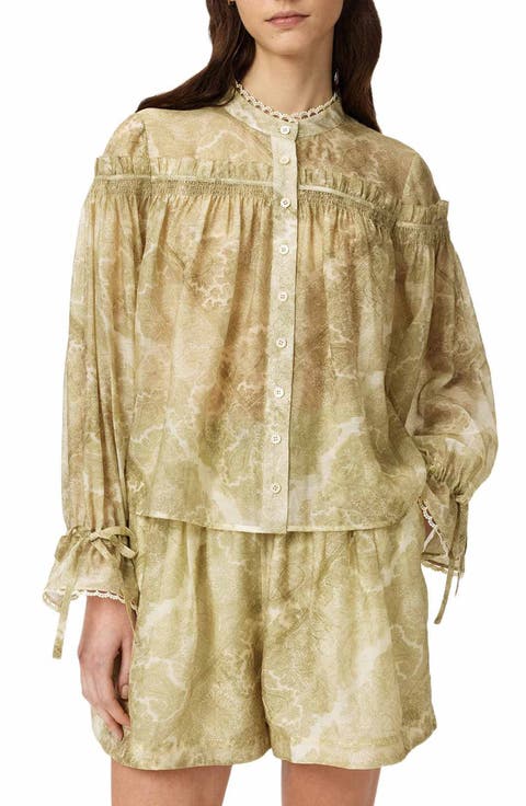 Delphine Paisley Button-Up Shirt