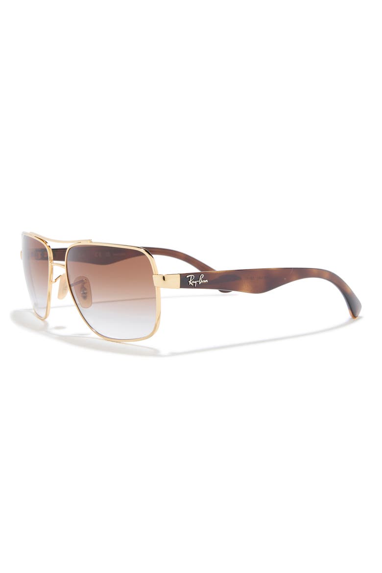 60mm Navigator Sunglasses, Alternate, color, GRD DK BRN