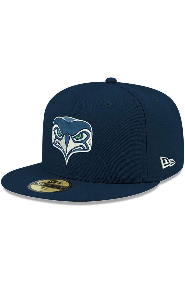 New Era Men's New Era Navy Seattle Seahawks Omaha 59FIFTY Hat, Alternate, color, 
