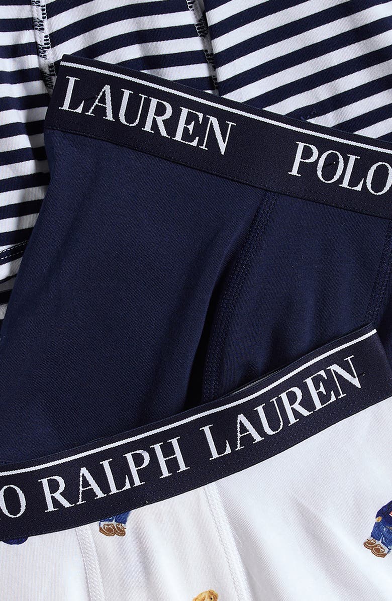 Polo Ralph Lauren Kids' Assorted 3-Pack Stretch Cotton Boxers, Alternate, color, Newport Navy
